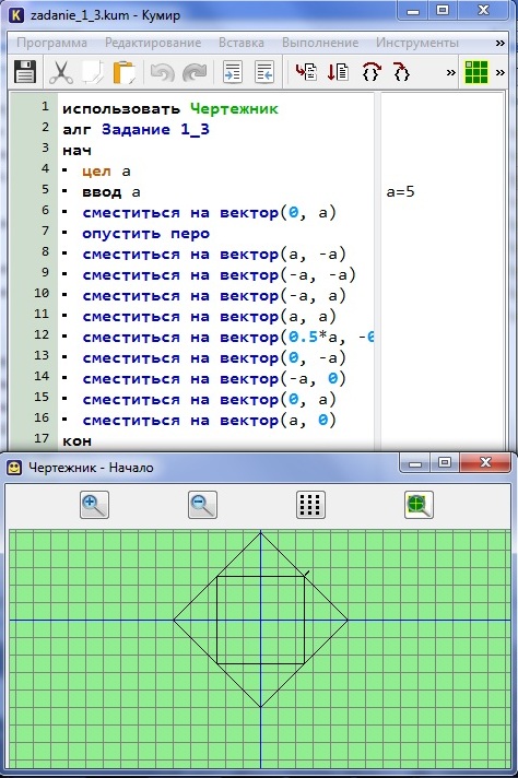 Контрольная работа по теме Написание программы для рисования фигуры и для вычисления функции f(x)